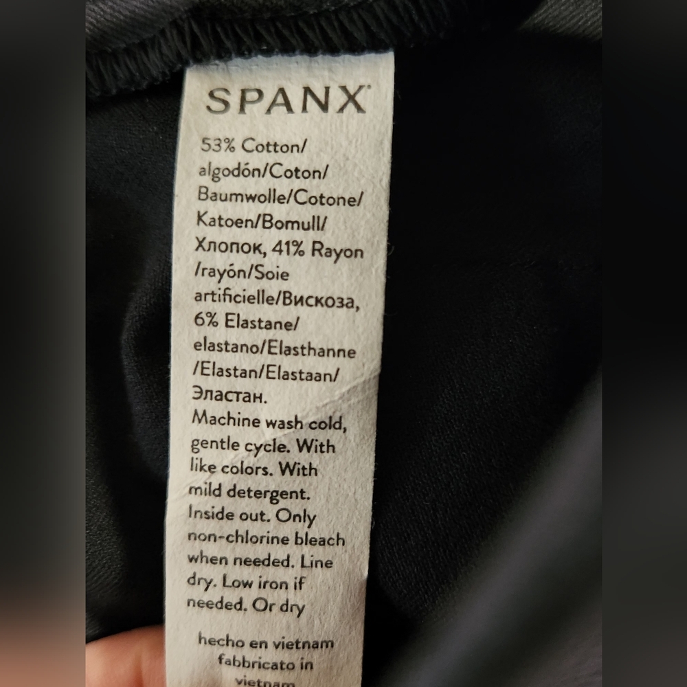 Spanx Women's Polished Kick Flare Black Pull Up Pants - Picture 8 of 12